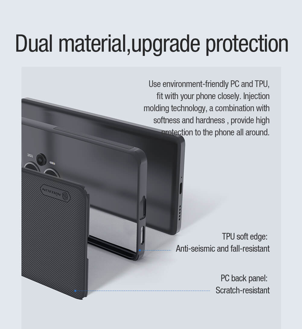 Чехол-крышка NILLKIN для Xiaomi Redmi Note 12 Turbo, Xiaomi Poco F5 (серия Frosted shield Pro Magnetic case)